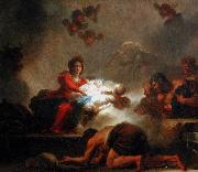 Jean-Honore Fragonard The Adoration of the Shepherds. oil on canvas